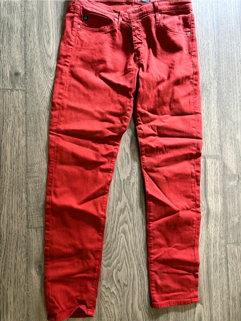 AG Adriano Goldschmied Women's Vibrant burnt orange Red Jeans